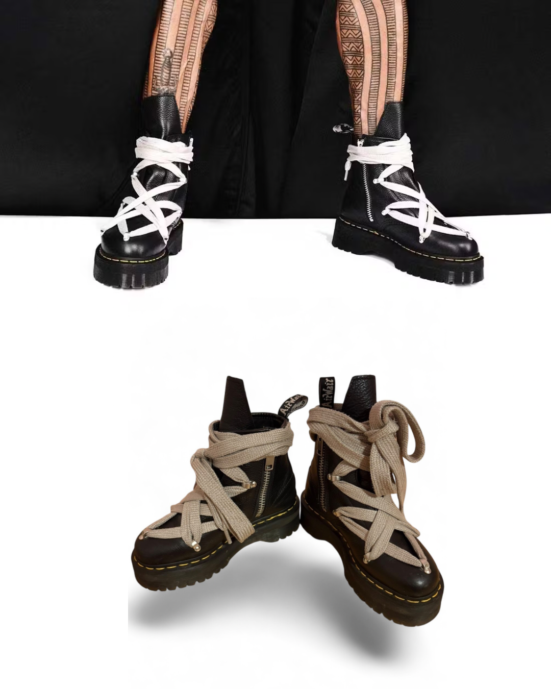 FW22 Rick Owens x Dr. Martens pentagram jumbo lace 1460s