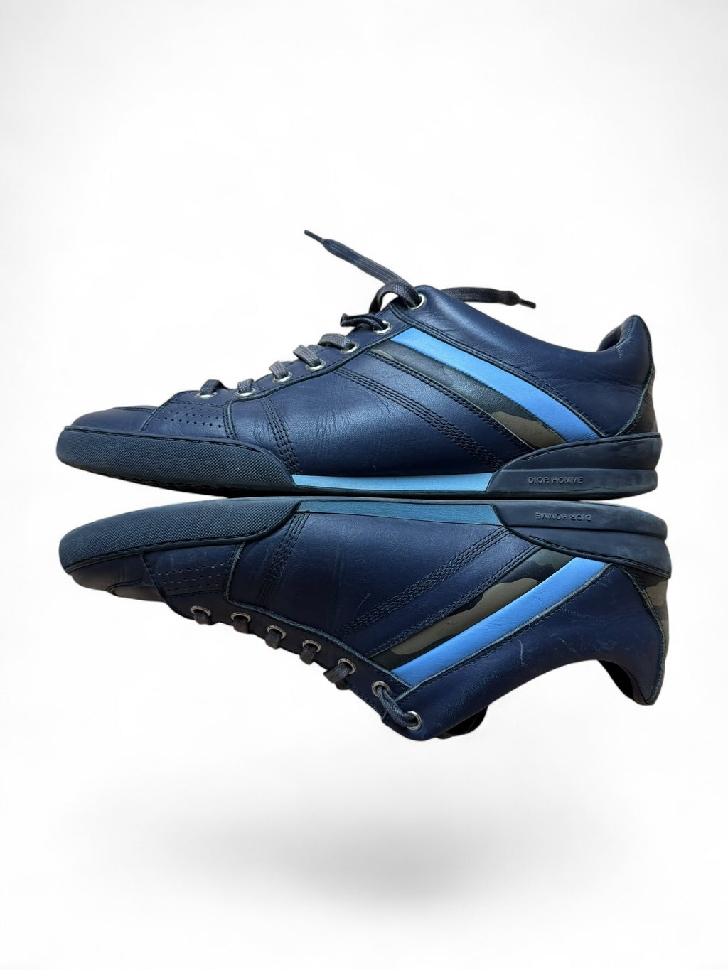 Dior Homme Navy Camo Striped Sneakers by KVA