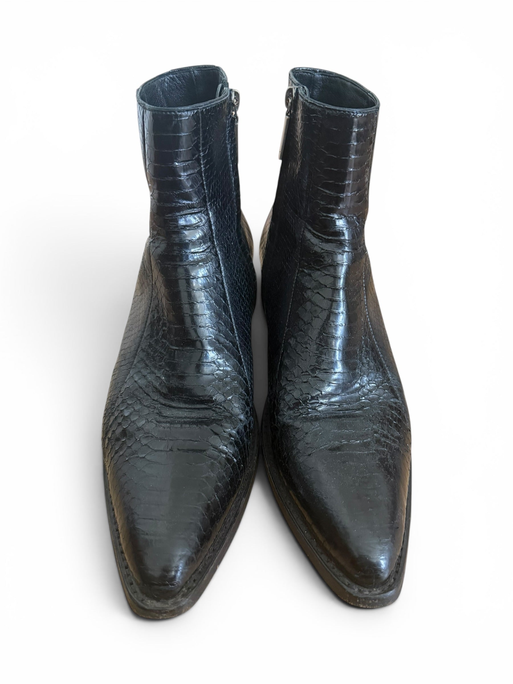 Saint Laurent Lukas Python Ankle Boots