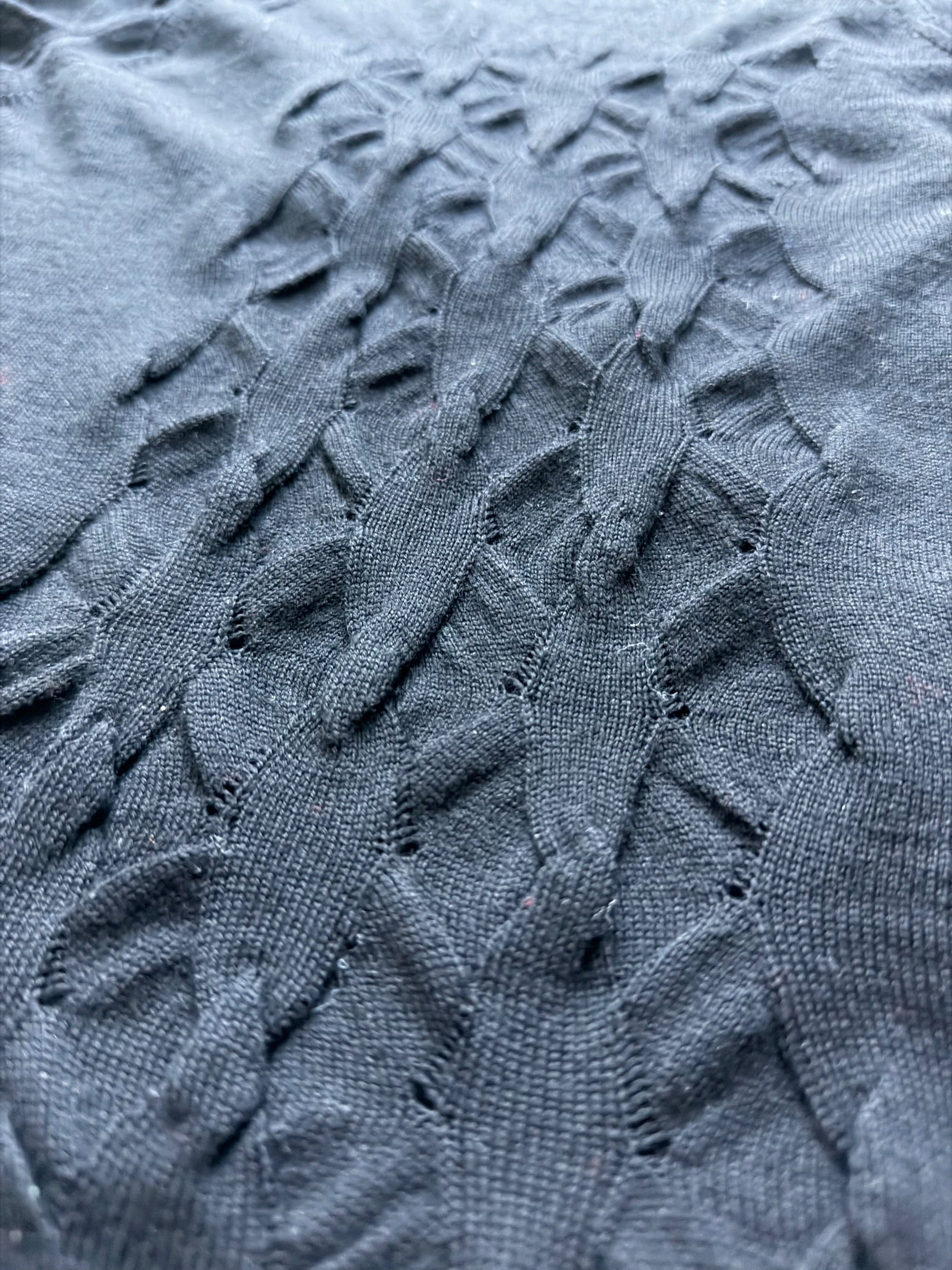 Dior Homme SS07 "We Look Good Together" Laddered
Thin Wool Knit by Hedi Slimane