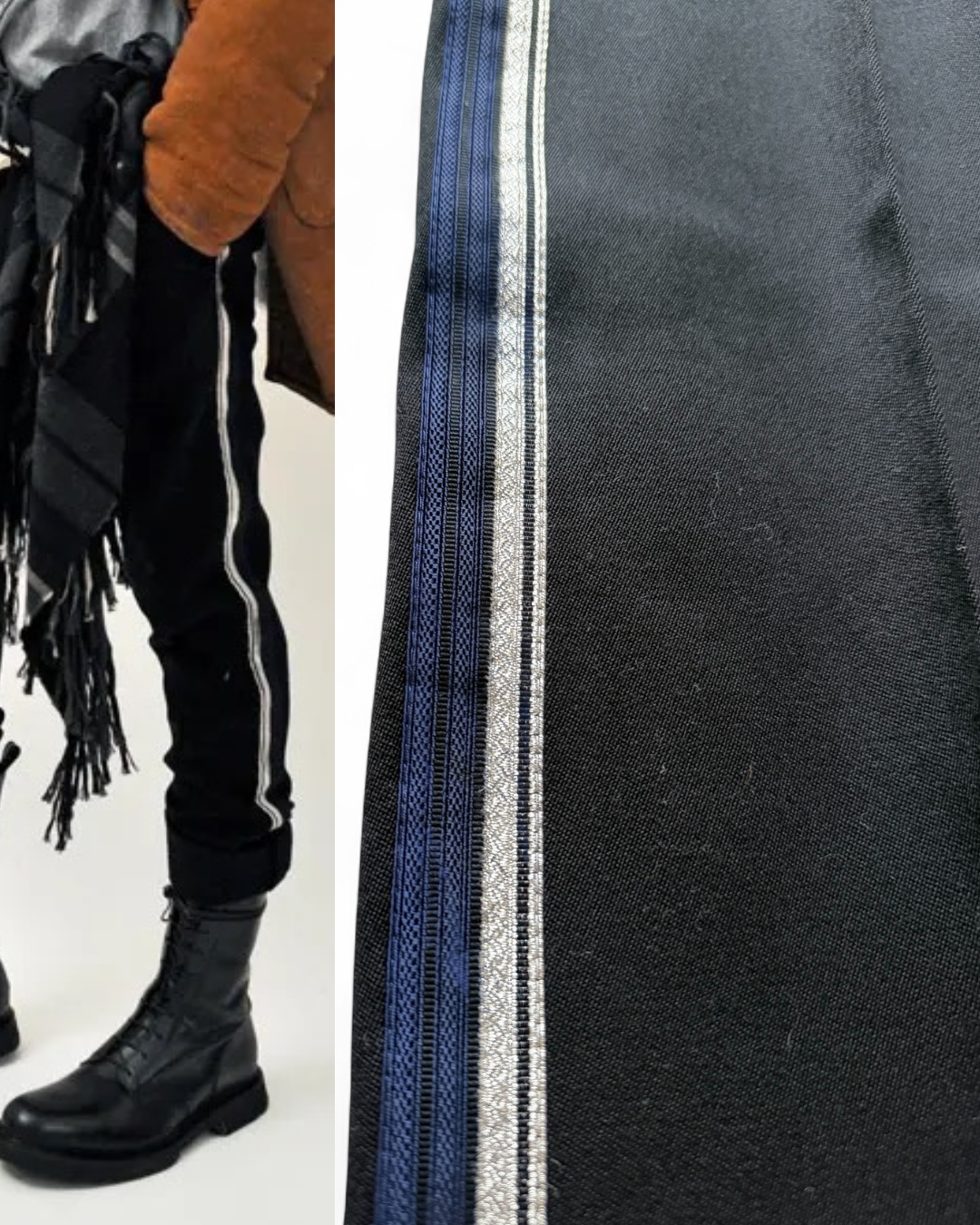 Balmain FW11 Striped Wool Trousers