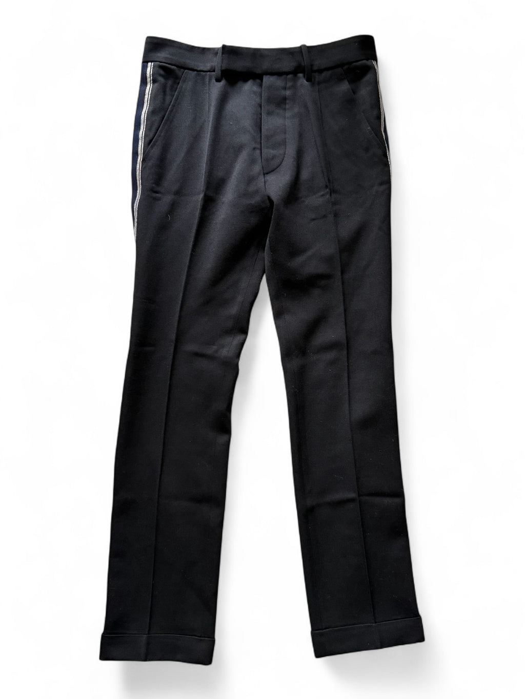 Balmain FW11 Striped Wool Trousers