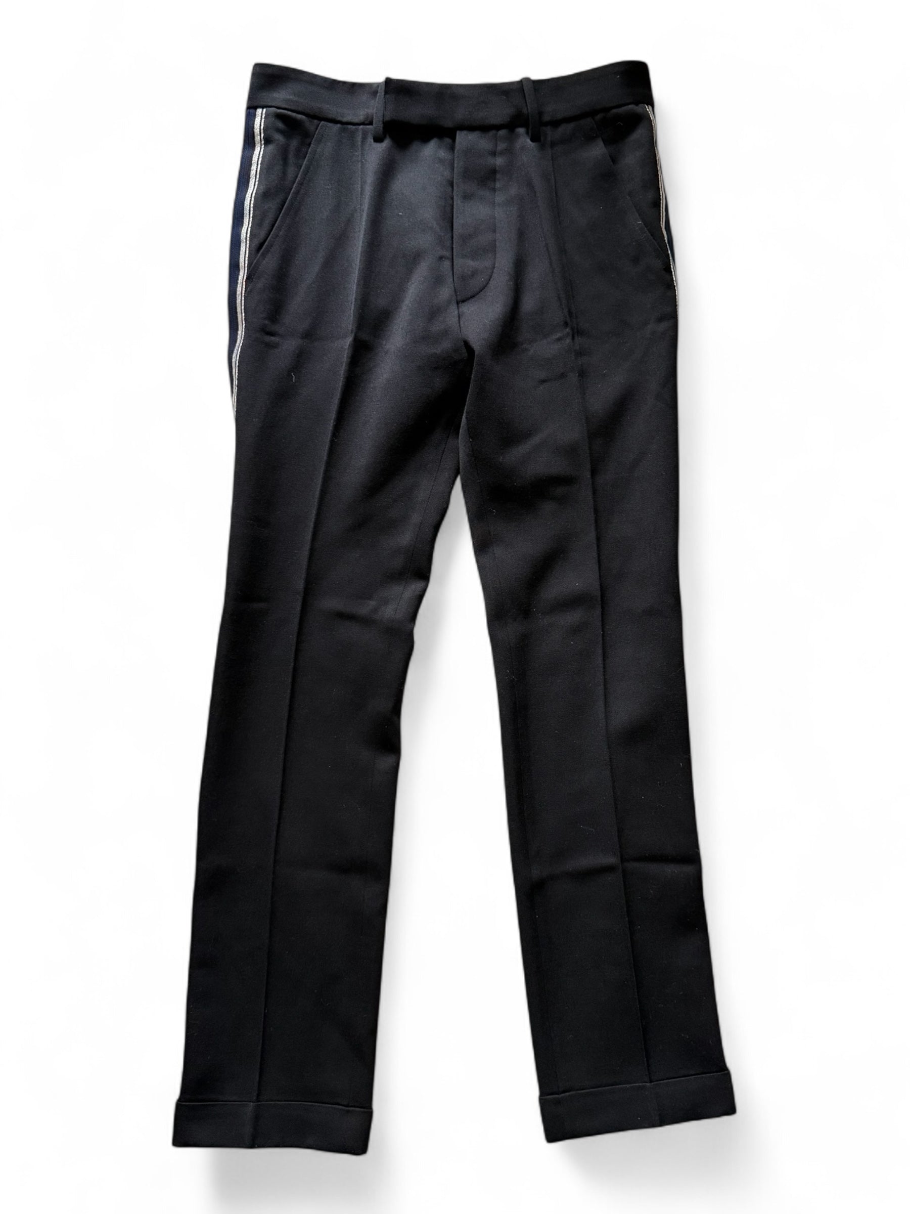 Balmain FW11 Striped Wool Trousers